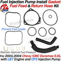 CP3 Fuel Injection Pump Hose Gasket Kit for Chevy Duramax 6.6L LB7 (2001–2004)