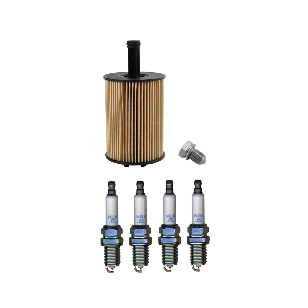 Wix Engine Oil Filter & NGK 4 Laser Platinum Spark Plugs for Jetta 2.0L (2006–2018)