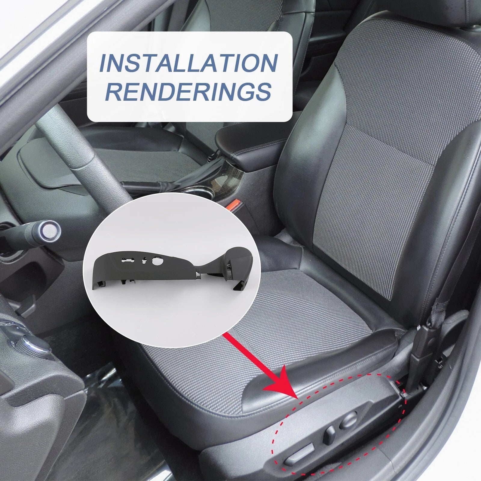 Power Seat Switch Panel Bezel Trim for Malibu (2013-2016) - Black