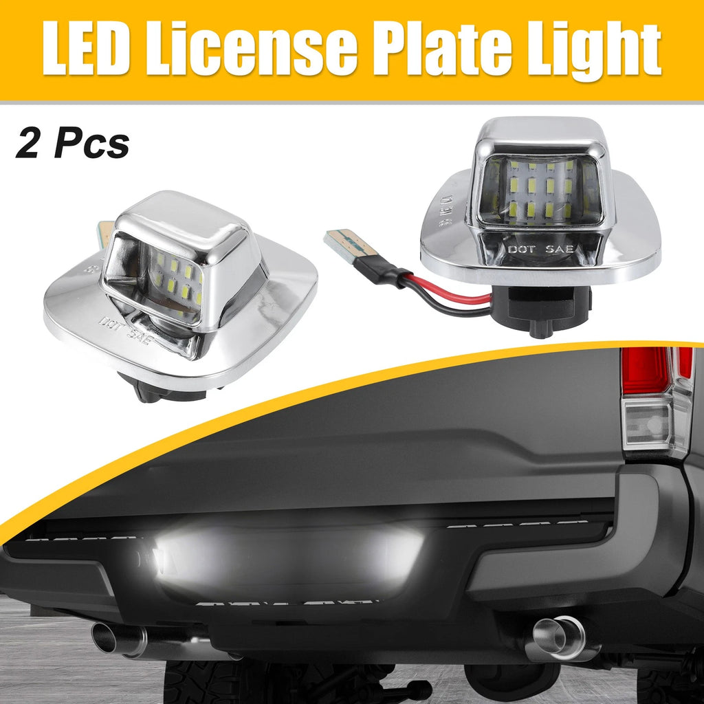 2X LED License Plate Light Lamp Assembly for Chevy C1500 C2500 (1990–1999)