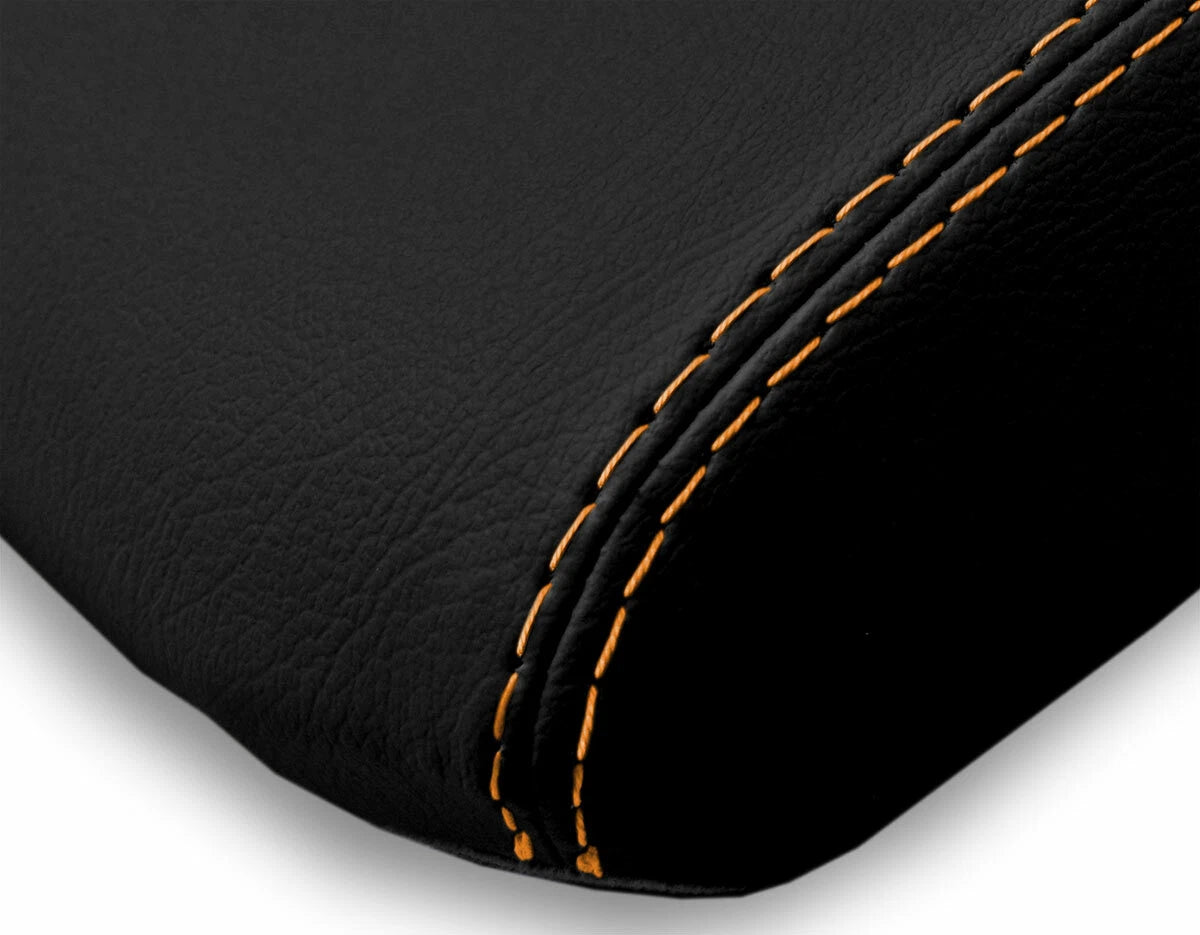 Console Lid Pull Over Cover Leather for Toyota 4Runner (2010–2019) Orange Stitch