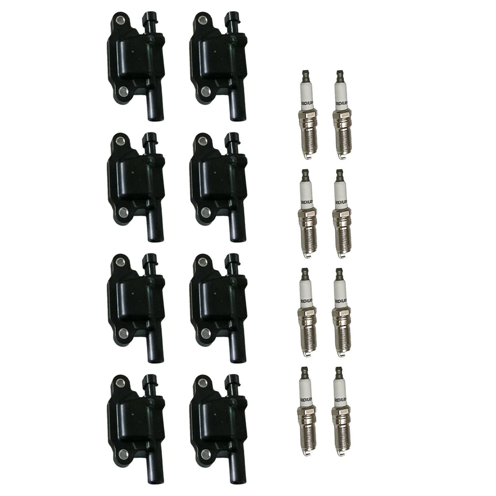 Set of 8 Ignition Coils & Iridium Spark Plugs for Escalade Camaro V8