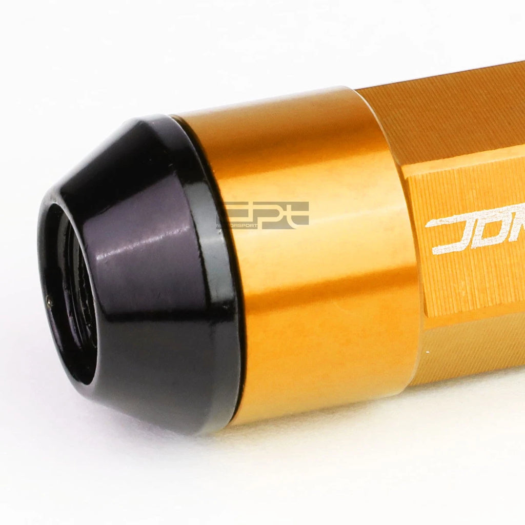 20 PC M12X1.5 53MM Tall Orange Aluminum Lug Nuts for JDM Vehicles