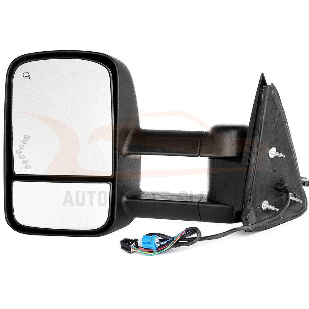Power Heated Tow Mirrors for GMC Sierra/Silverado (2003–2007) - Black Arrow Light Pair