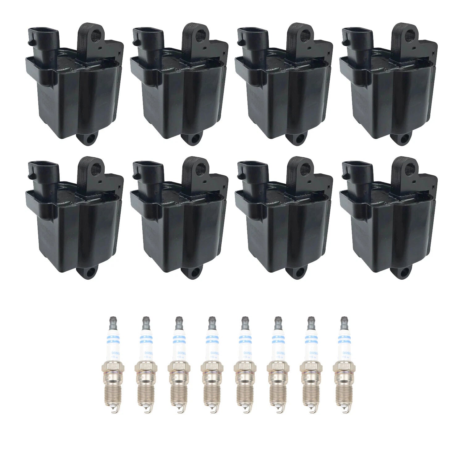 Set of 8 Ignition Coils & Spark Plugs for GMC Sierra V8
