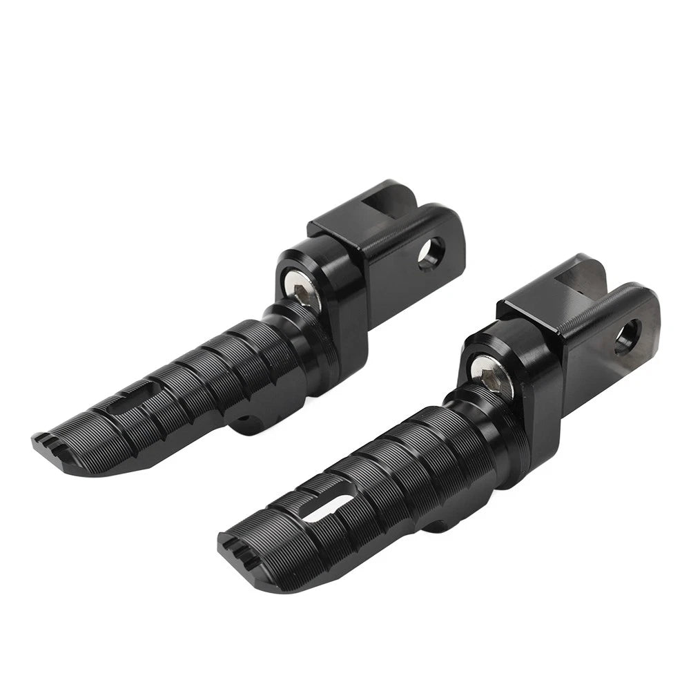 Front Footrests Foot Pegs for Aprilia RSV4 Factory, Tuono 660 (2009–2023) Black