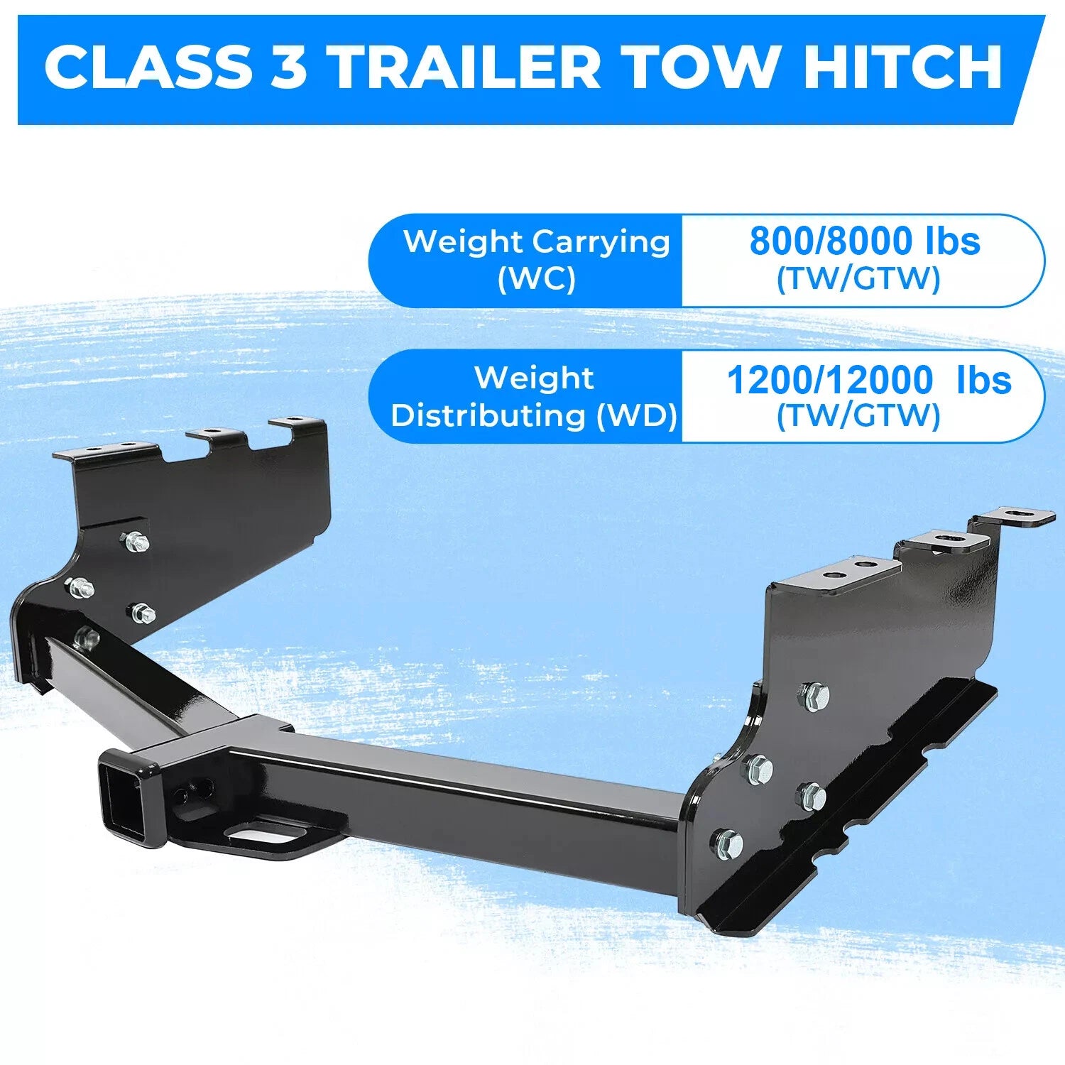 Class-3 Trailer Hitch Tow Kit for Silverado GMC Sierra 1500 (2014–2019)