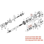 Lower Unit Seal Kit & Oil Seal for Honda BF75A BF90A 91255-ZW1-003