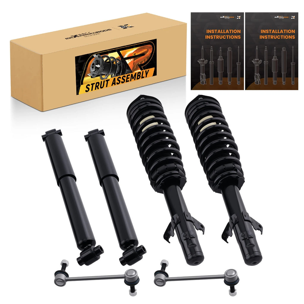 Front Rear Struts w/Coil Spring Sway Bar Links for Ford Fusion (2006–2009)