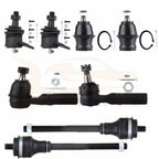 Set of 4 Ball Joints and Tie Rods for Dodge Dakota 4WD (1997–1999)