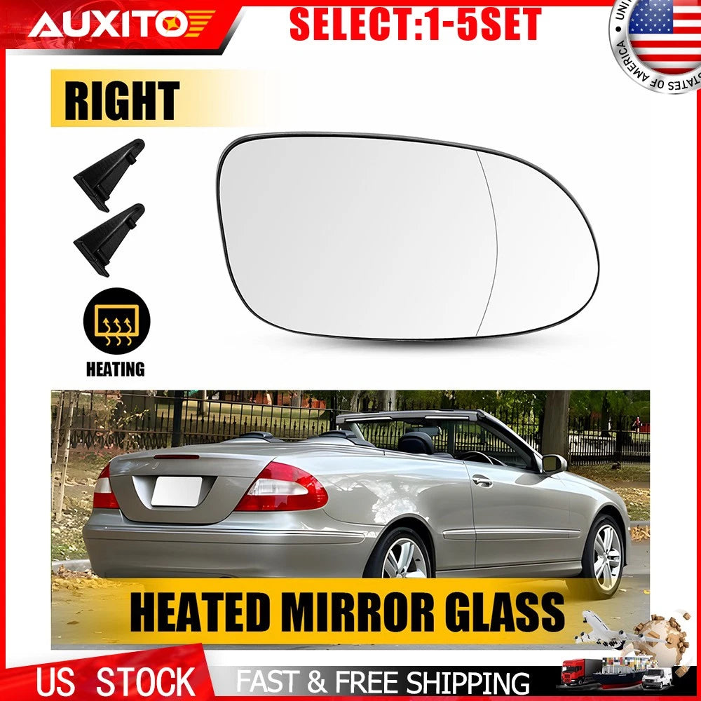 Heated Passenger Mirror Glass for Mercedes-Benz CLK320 (2003–2005) OE MB1325109