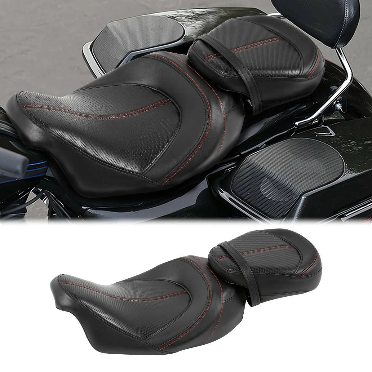 Driver & Passenger Seat for Harley Touring CVO Street Road King Glide (2009–2023)