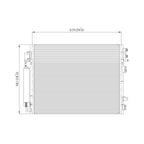 Replacement Condenser w/Transmission/Power Steering Oil Cooler