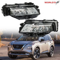 Set of 2 Chrome LED Headlights for Nissan Rogue SL/SV (2021–2023)