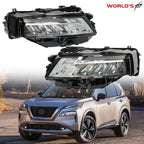 Set of 2 Chrome LED Headlights for Nissan Rogue SL/SV (2021–2023)