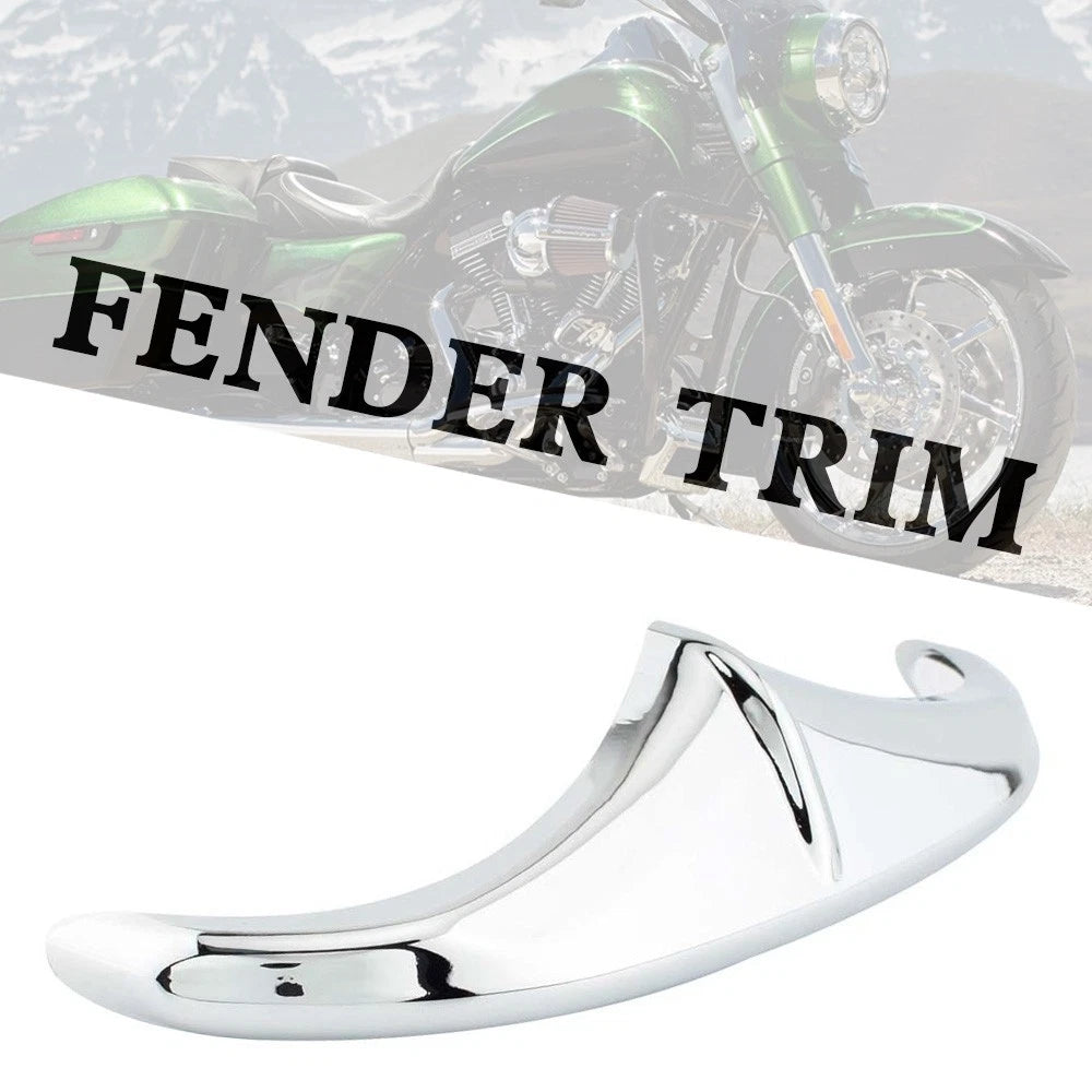 Chrome Front Fender Leading Edge Tip Trim for Harley Touring FLHX FLTR (2009–2023)
