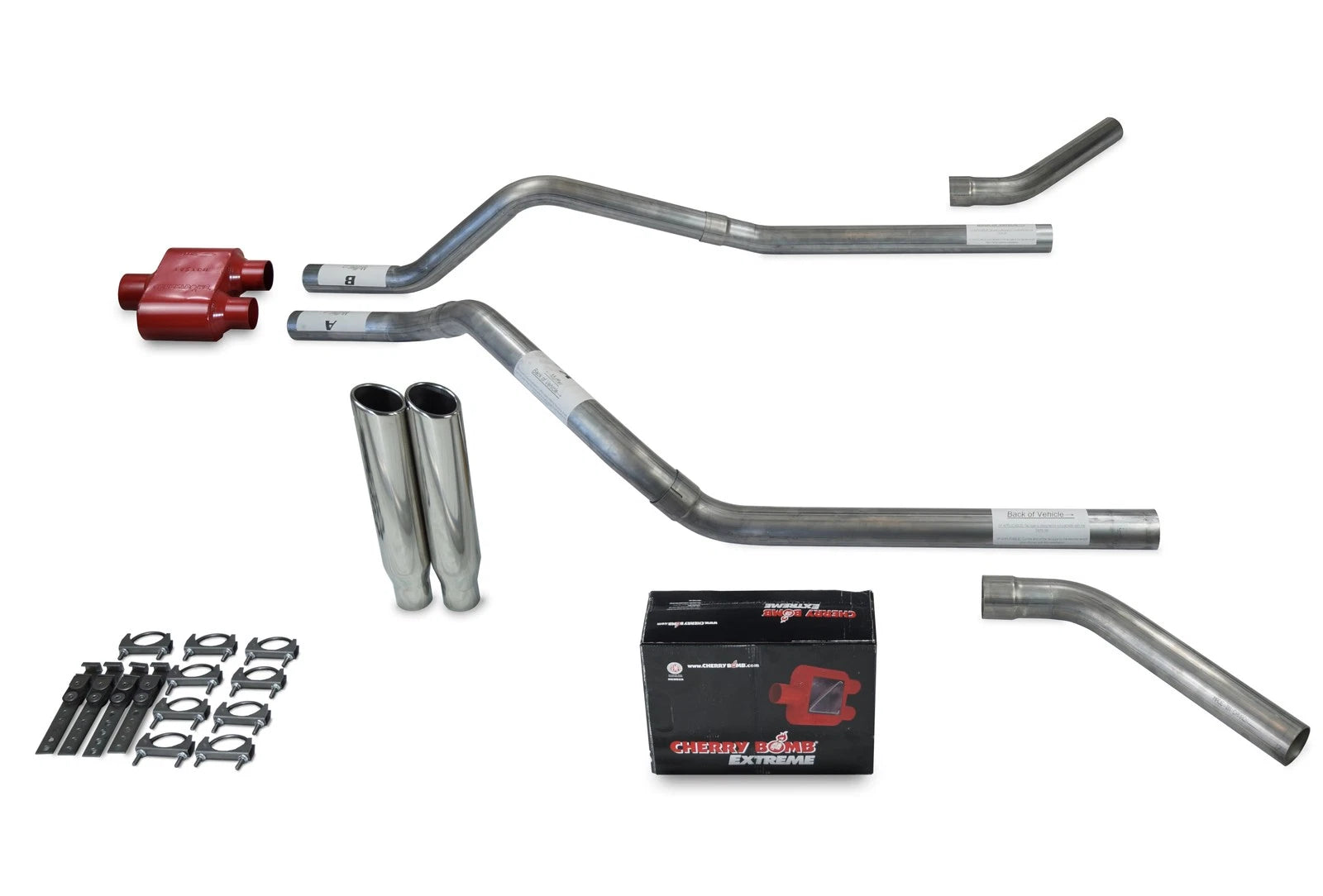 Dual Exhaust Kit for GMC Jimmy (1992–1994) - 2.5" Cherry Bomb Extreme