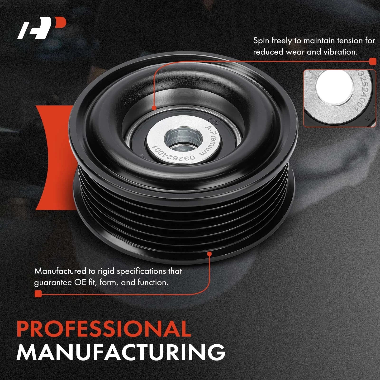 Accessory Belt Idler Pulley for Nissan Rogue (2008–2012) Toyota Tundra (2000–2009)