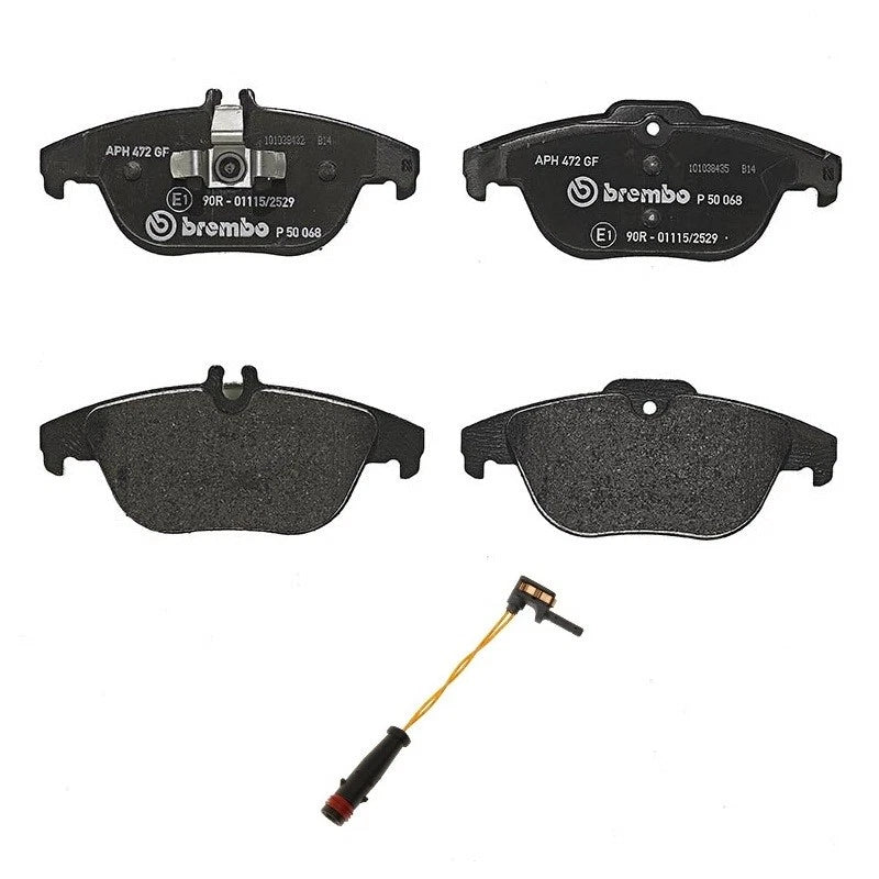 Set of 4 Rear Low-Met Brake Pads & Sensor for Mercedes A207 C204 C207 W204