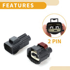 2 Pin Engine Cooling Fan Motor Connector Plug for Ford 