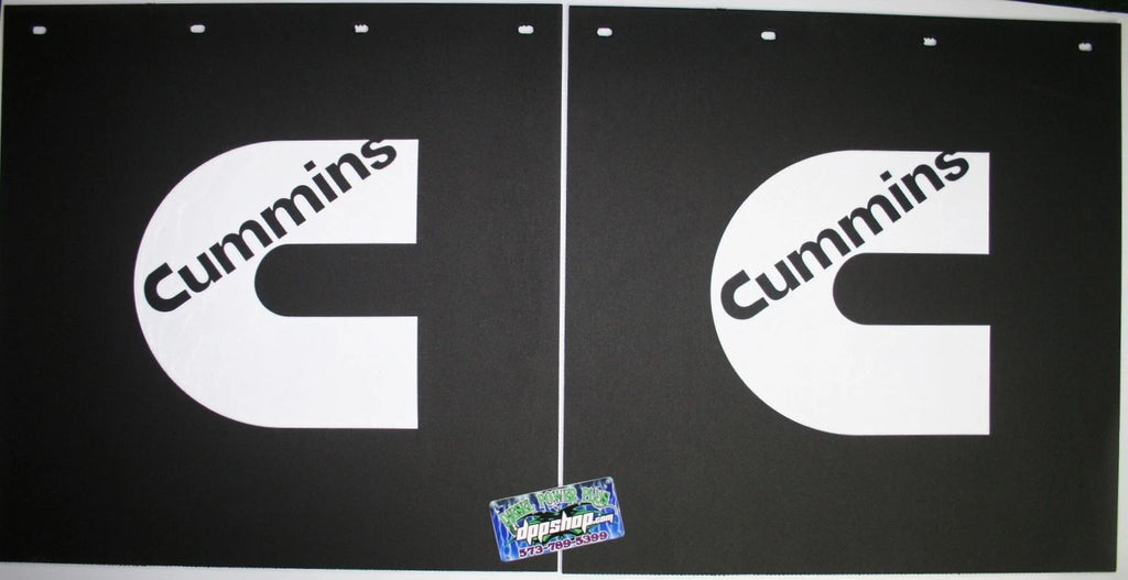 Pair of 24" x 24" Mud Flaps for Ram Truck (Cummins Logo)