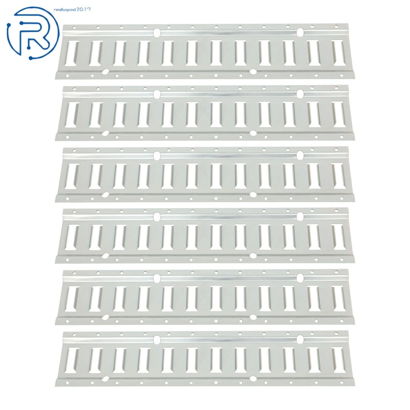 Set of 6 E Track Tie Down Rails for Vans ATV (Portable, Galvanized)