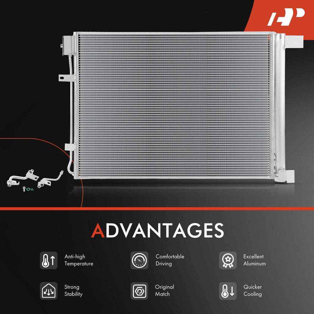 A/C Condenser with Receiver Drier & Bracket for Nissan Frontier (2022-2024)