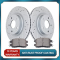 Front Drilled Slotted Brake Discs Rotors & Pads for Nissan Altima (2002–2022)