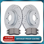 Front Drilled Slotted Brake Discs Rotors & Pads for Nissan Altima (2002–2022)