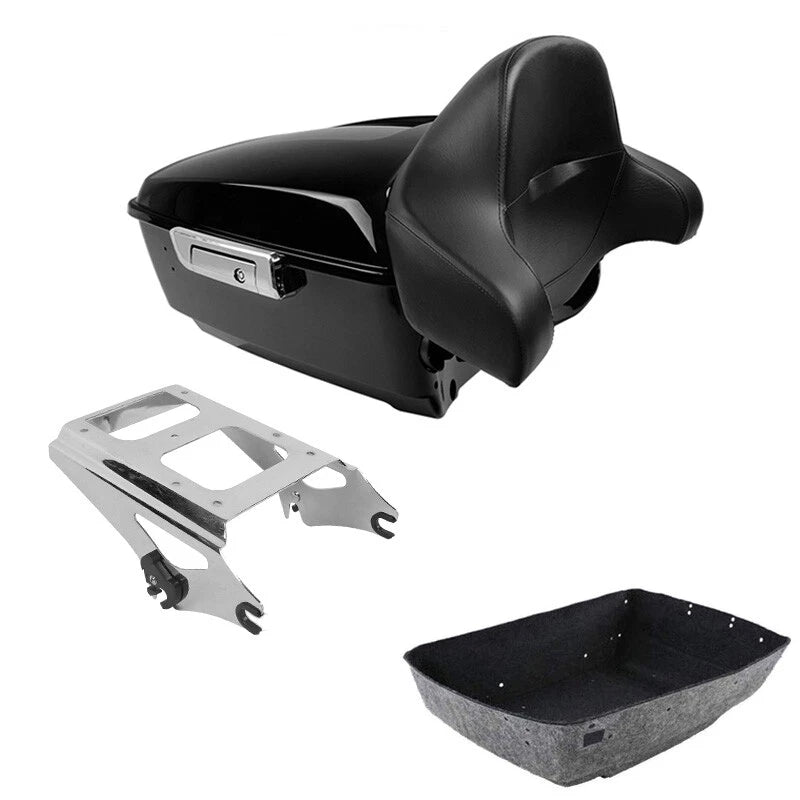 2X King Trunk Backrest Mount for Harley Touring (2009–2013)
