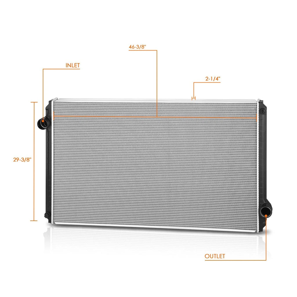 Aluminum Core 2-Row Radiator for International 5070/5900i/5600i/5500i/5000 (1996–2004)