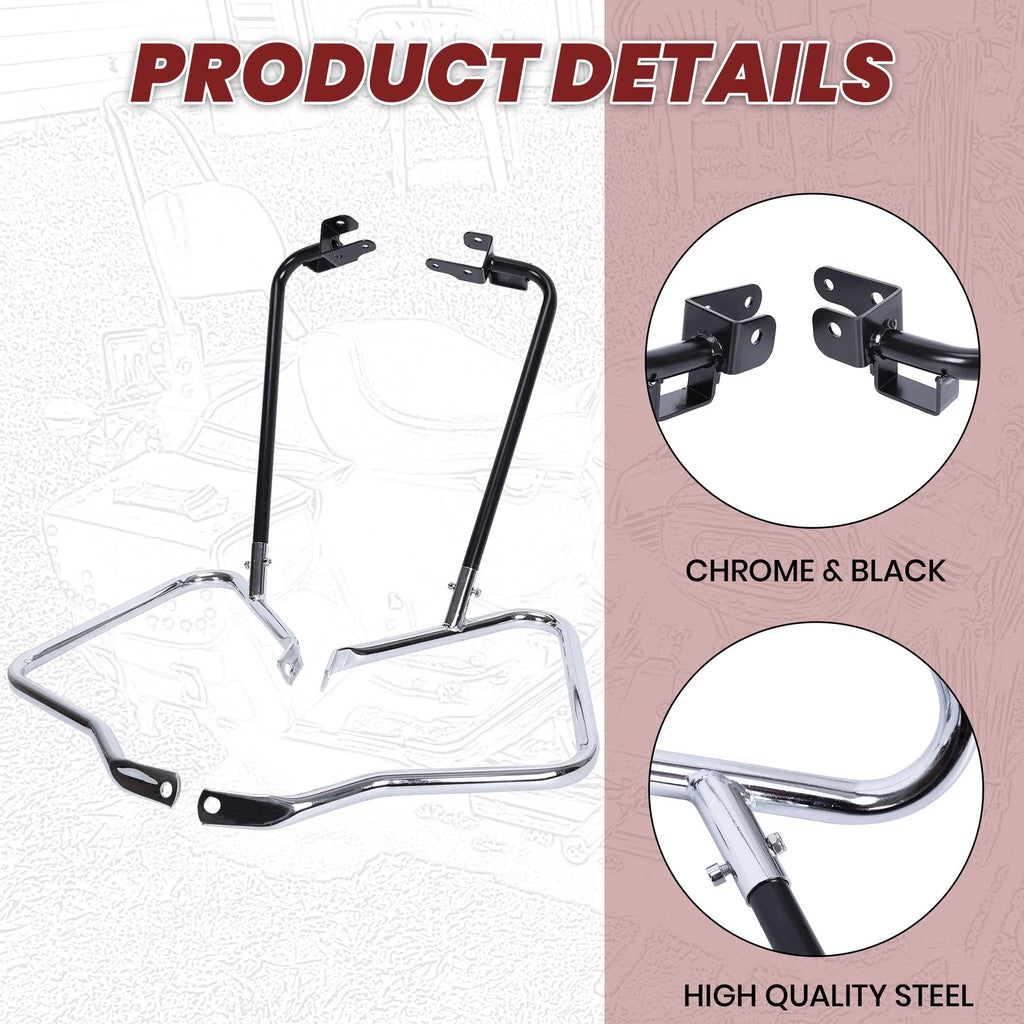 Saddlebag Bracket Guard Crash Bars for Harley Touring (2014–2023)