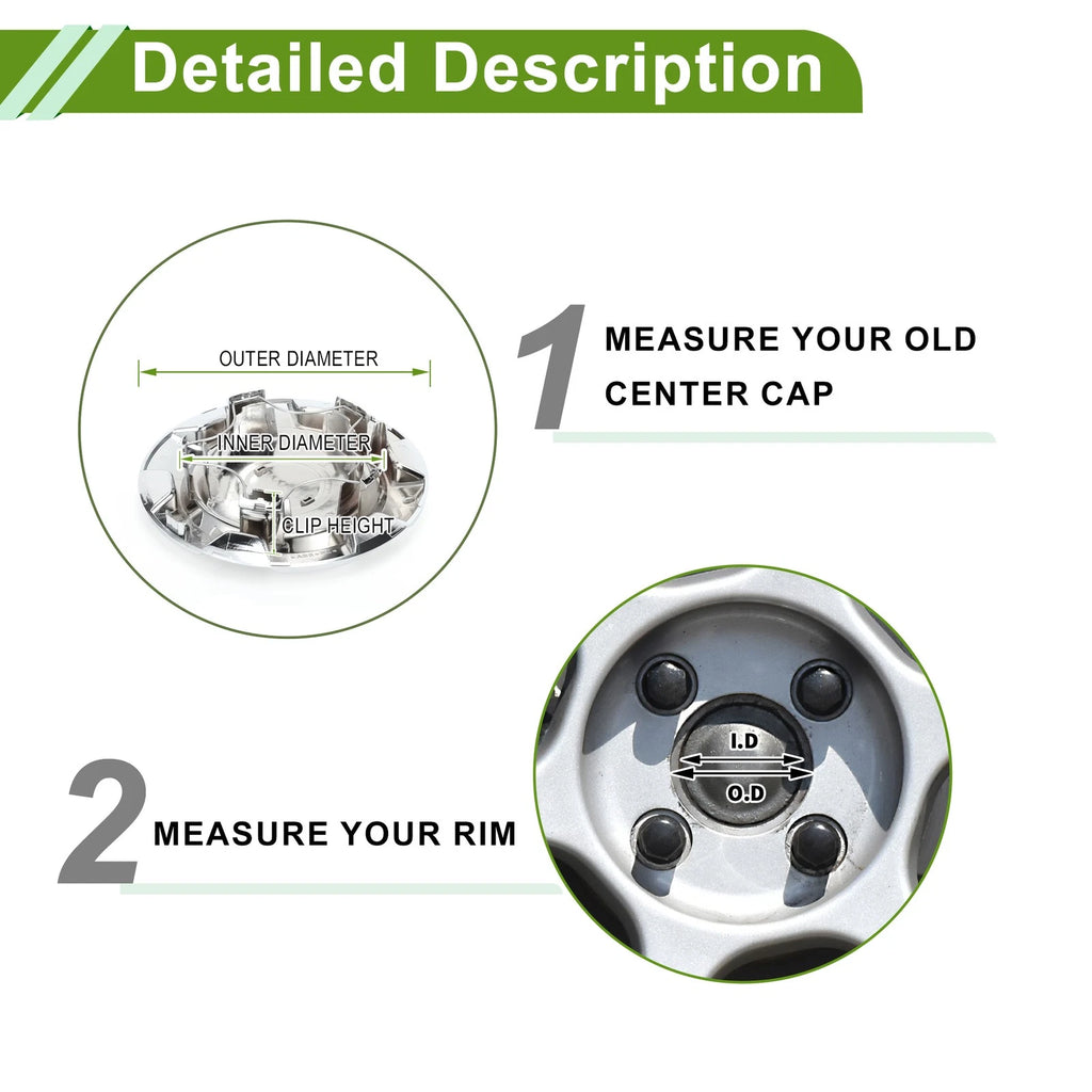 Wheel Center Caps No. 4260B0C060 for Toyota Tundra (2014–2021) Silver Tone