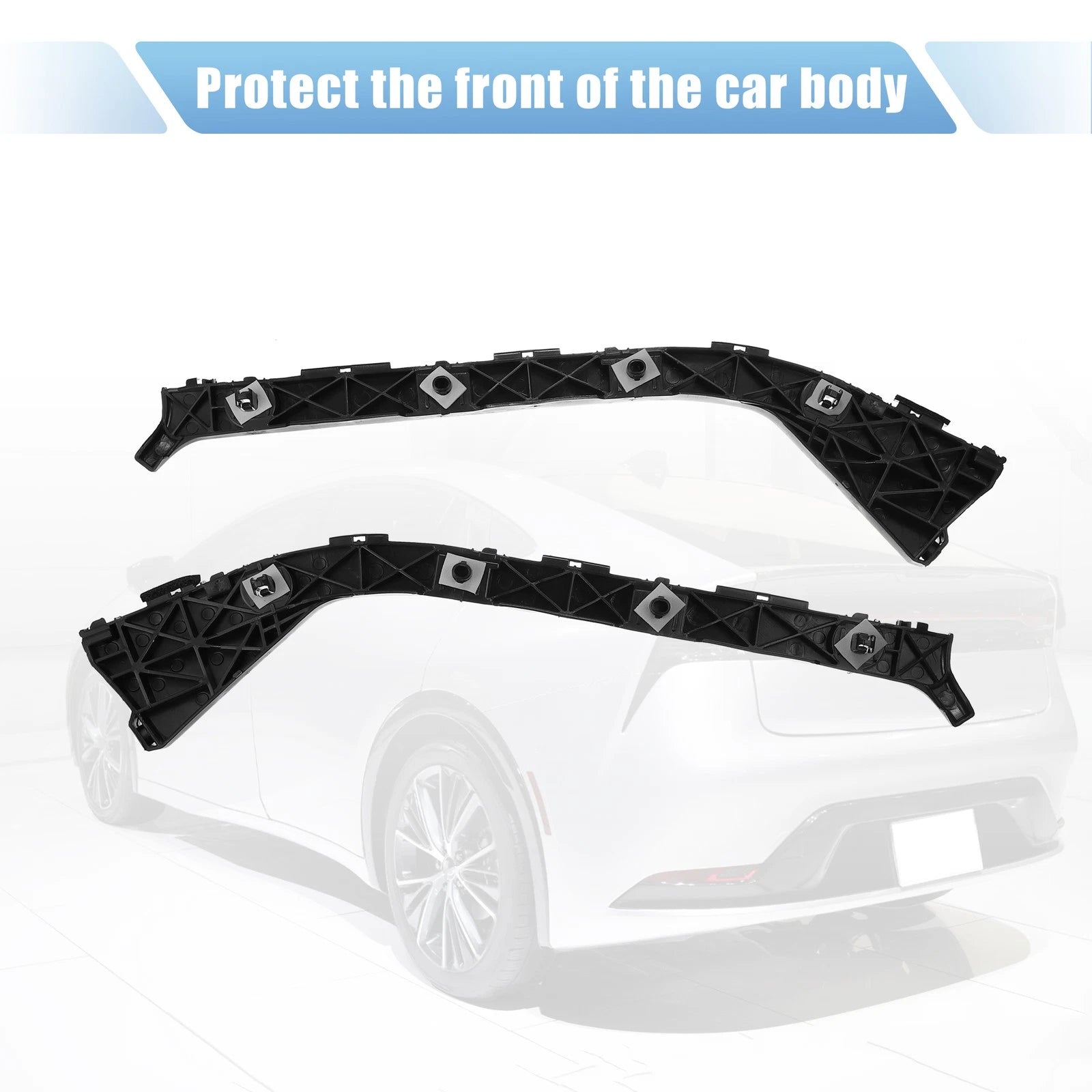 1 Pair Rear Bumper Bracket for Toyota Prius (2001–2009) 52576-47011 Plastic Black