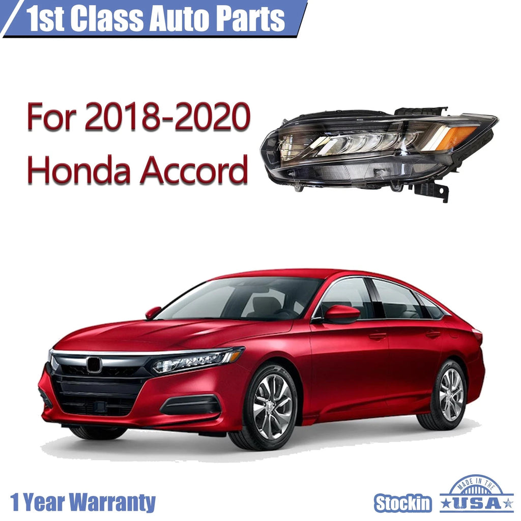 Halogen High Beam LED DRL Signal Headlight for Honda Accord (2018–2020)