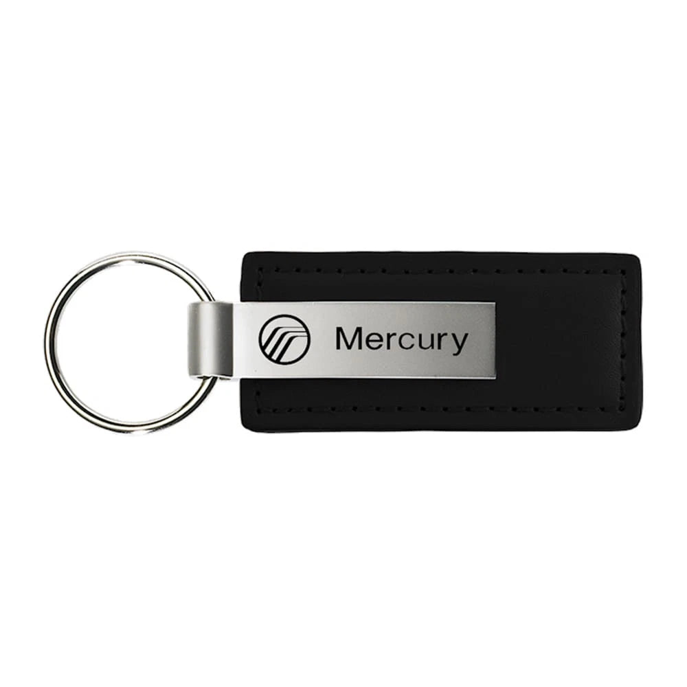 Black Leather Keychain KC1540.MRY - Officially Licensed for Mercury