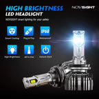 H11 H8 H9 LED Headlight Bulbs for NOVSIGHT (30000LM, 6500K)