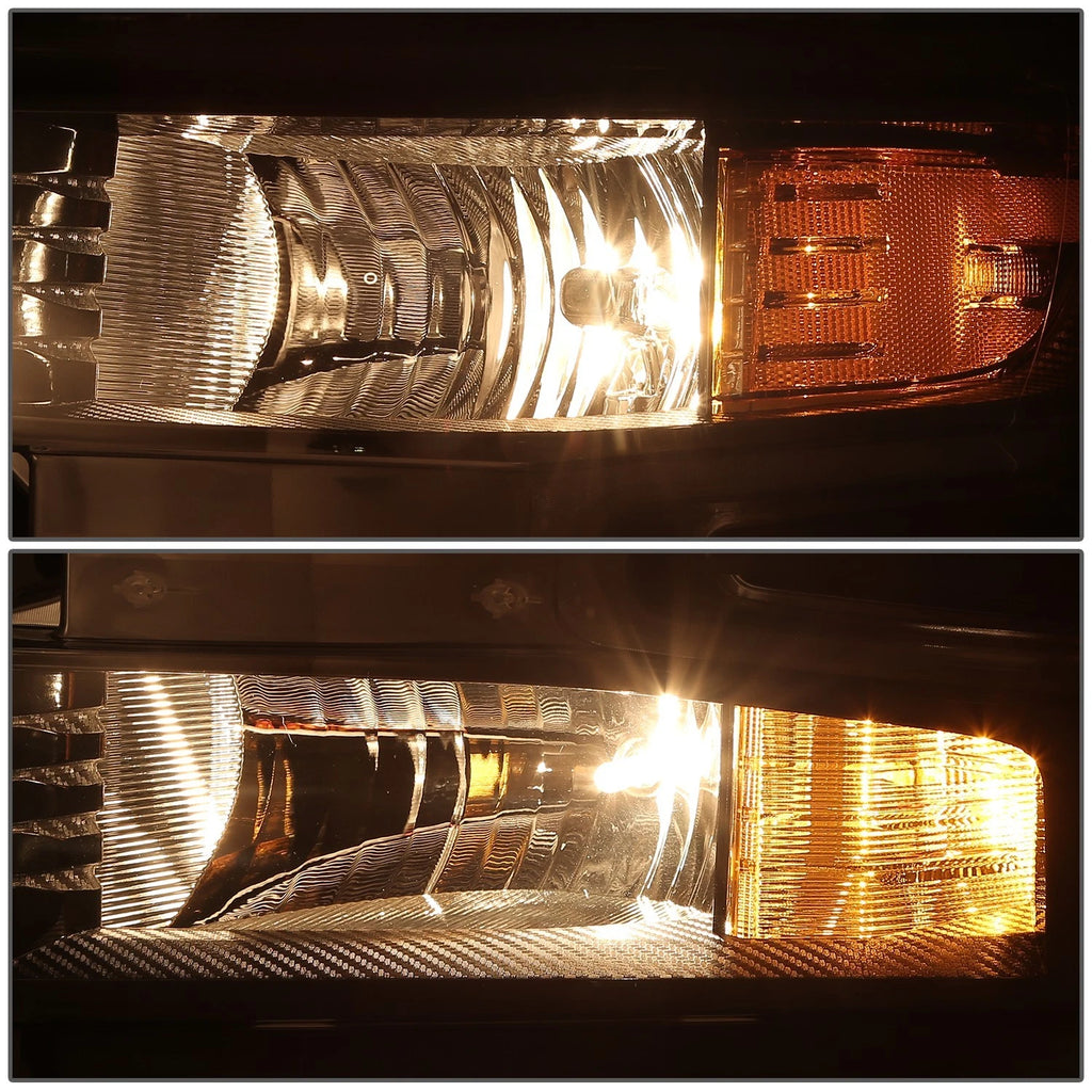 Left Headlight Assembly for Chevy Silverado 1500 LTD (2019–2022) Black Amber