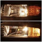 Left Headlight Assembly for Chevy Silverado 1500 LTD (2019–2022) Black Amber