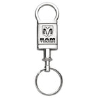 Tough on Satin-Chrome Valet Keychain - Officially Licensed for Dodge RAM