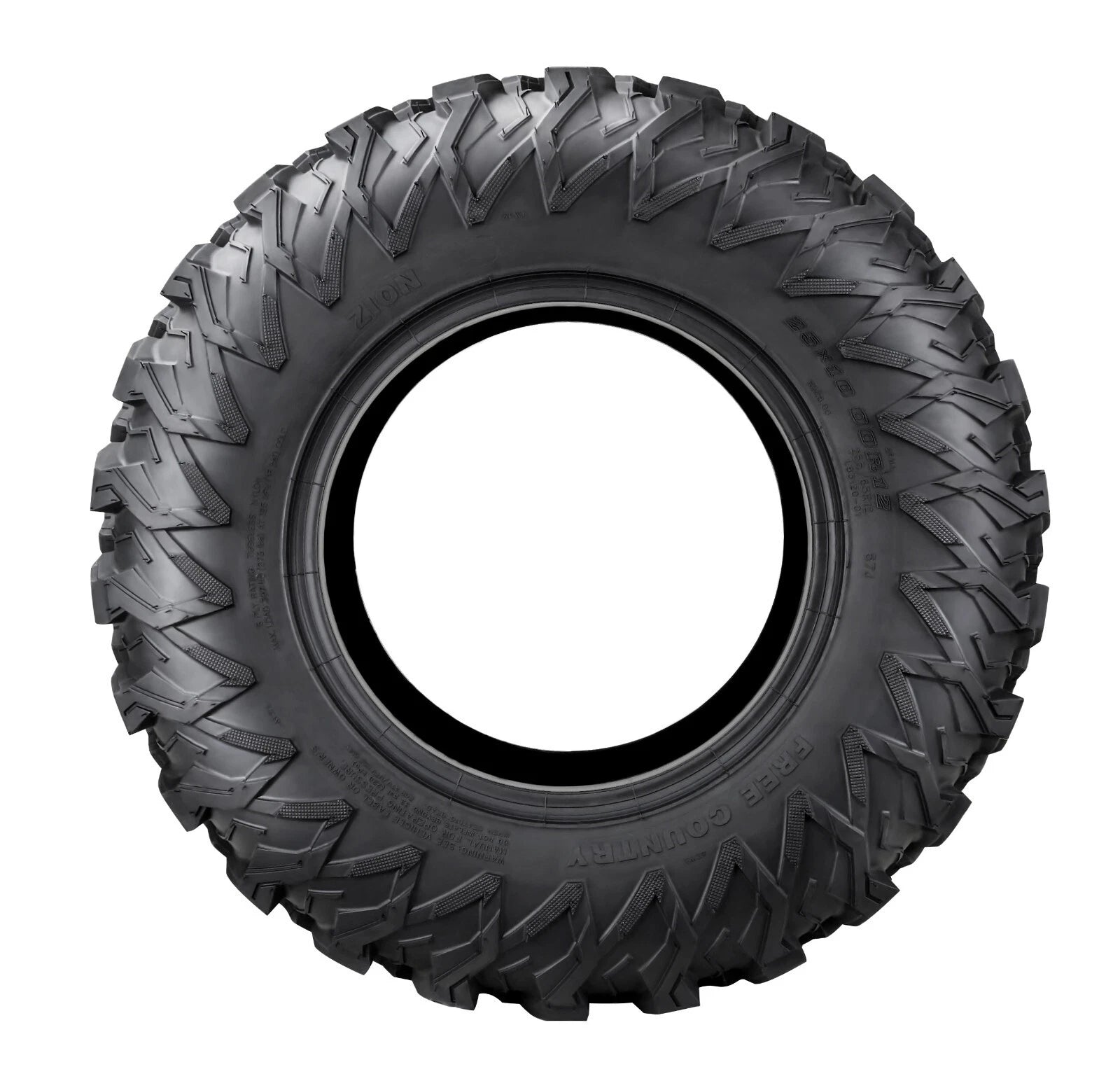 25X10R12 8PR Radial ATV UTV Tire w/Side Scuff Guard for Free Country