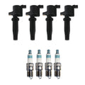 Set of 4 Ignition Coils & Iridium Spark Plugs for Ford Focus (2000–2007)