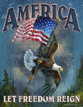 Vintage Replica Tin Metal Sign POW MIA America Freedom Ring 1668