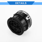 Set of 4 Center Dash A/C Outlets for Ford F150 LOBO (2009–2014) ABS Black Silver
