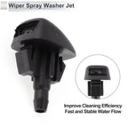 Set of 6 Windshield Washer Nozzles w/ Hose Connector for Mazda (No.KD4567510)