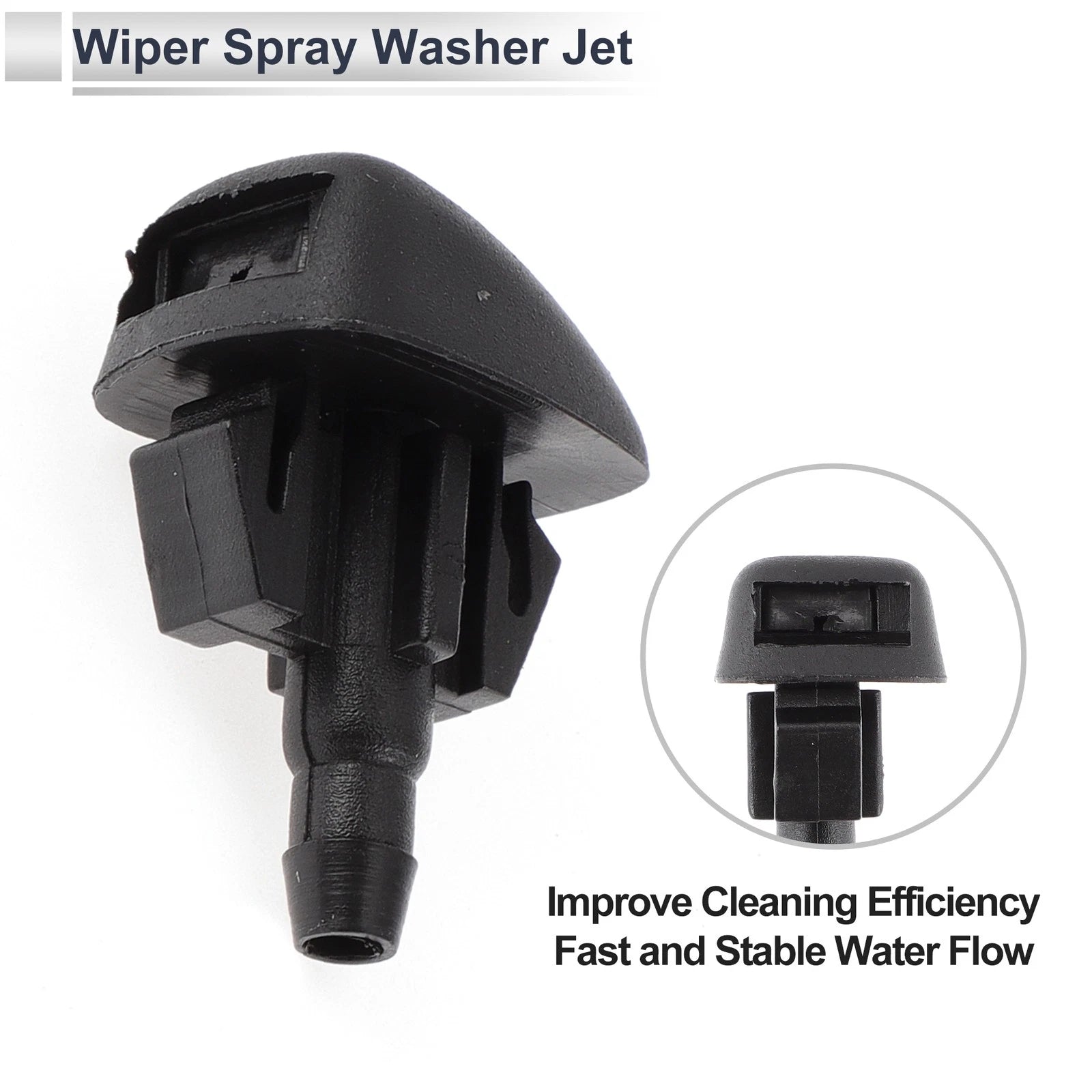 Set of 6 Windshield Washer Nozzles w/ Hose Connector for Mazda (No.KD4567510)