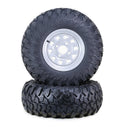 Set of 2 Free Country UTV Tires & Wheels 25x10R12 8-Ply 4-110 PCD Silver
