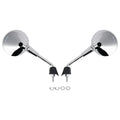 Pair Shorty Mirrors Chrome for Vespa Primavera 50-125, Sprint 50-150, GTS 125-300