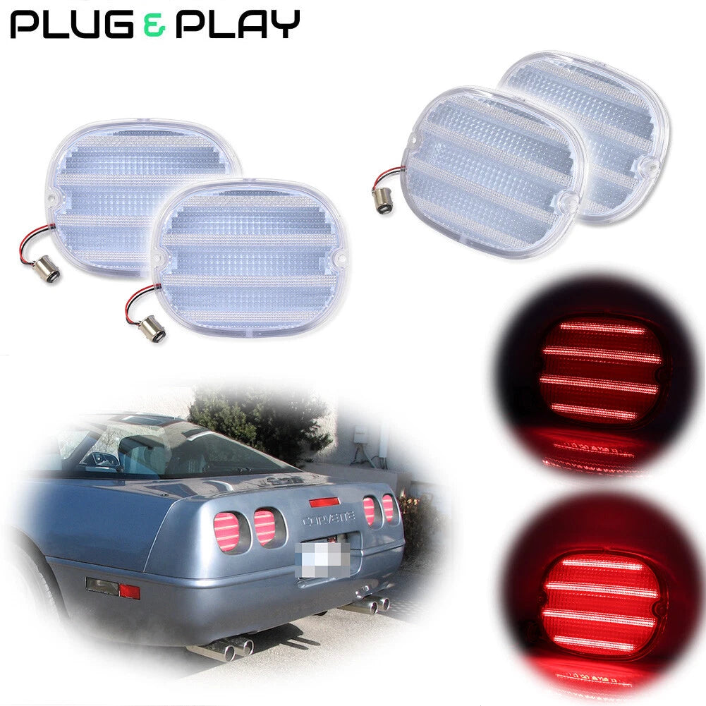 Clear LED Tail Lights for Chevy Corvette C4 ZR1 (1990–1996)