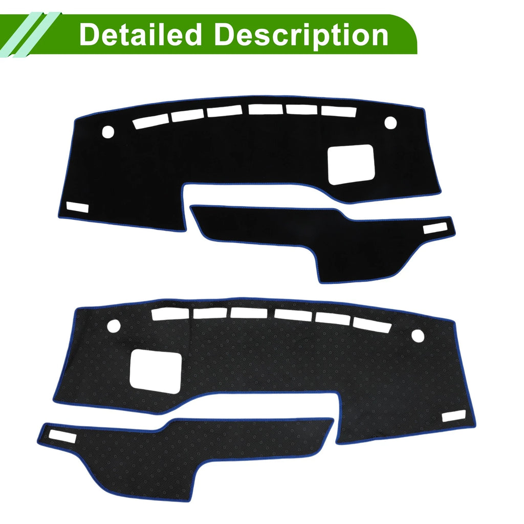 Dashboard Dash Cover Mat for Suzuki Solio (2021–2024) Black Blue Set